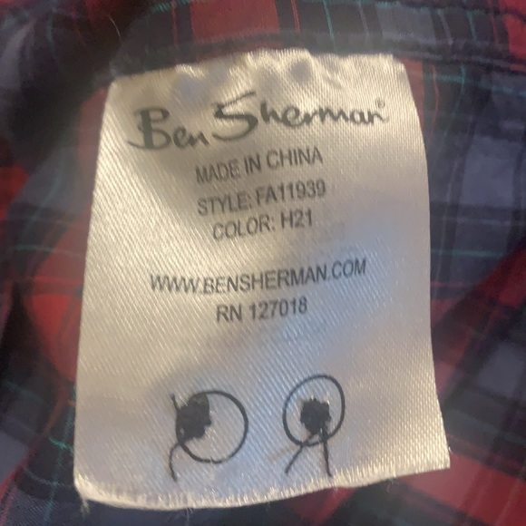 Men’s Medium Plaid button down Ben Sherman button-up - Picture 12 of 13